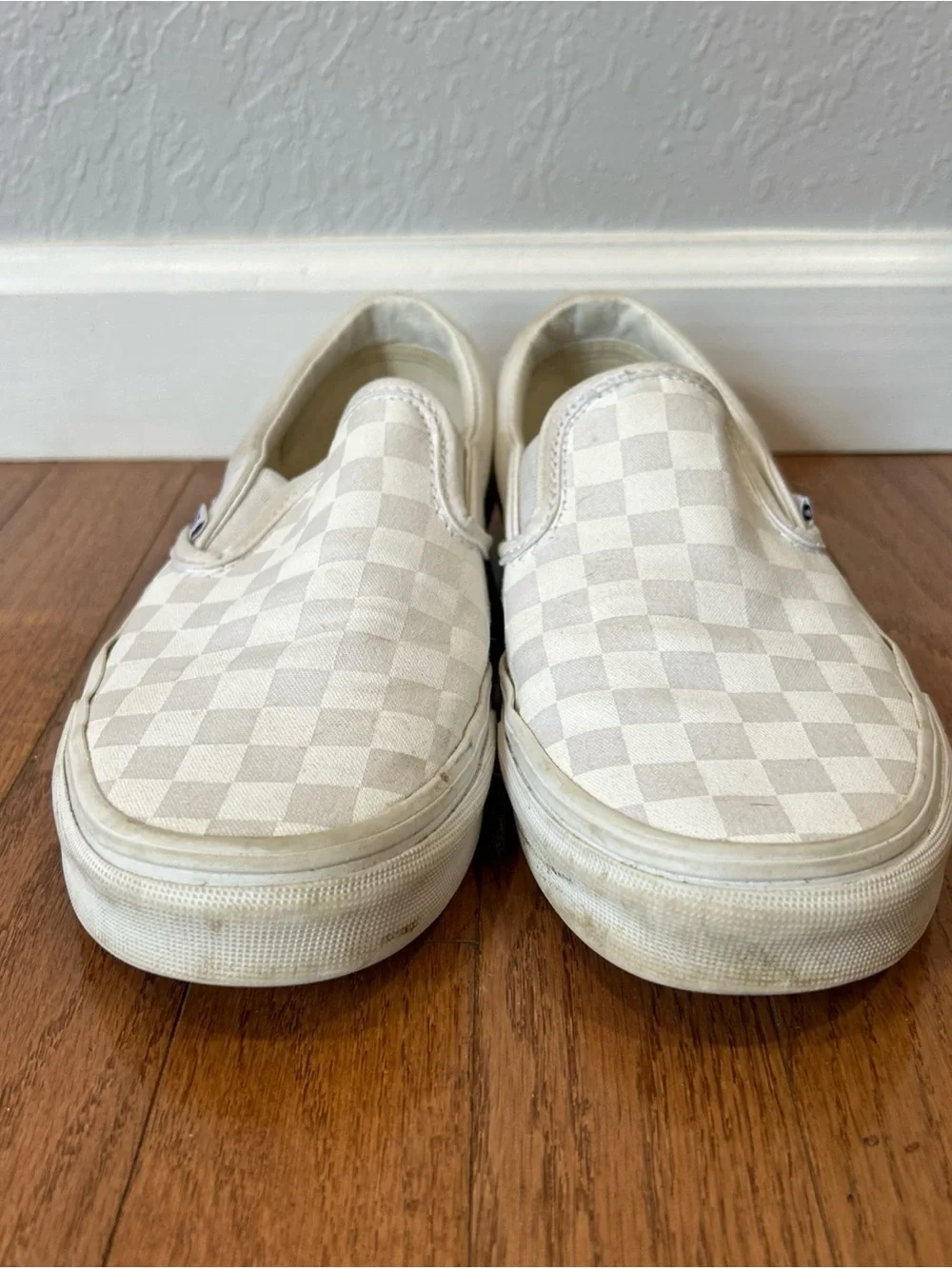 Vans Sneakers Low Slip On Skate Shoes Checkerboard Women’s Size 9 White